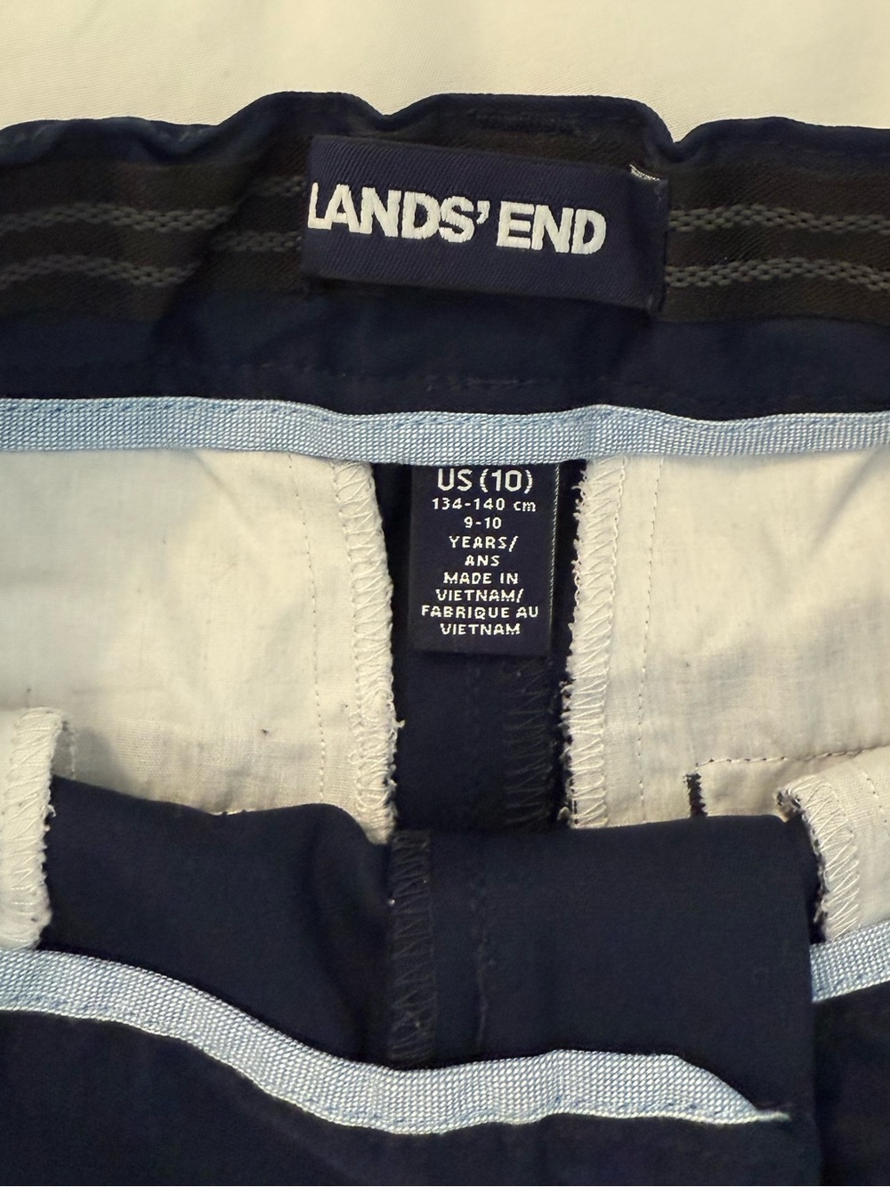 Lands' End Boys' Navy Shorts Size 10